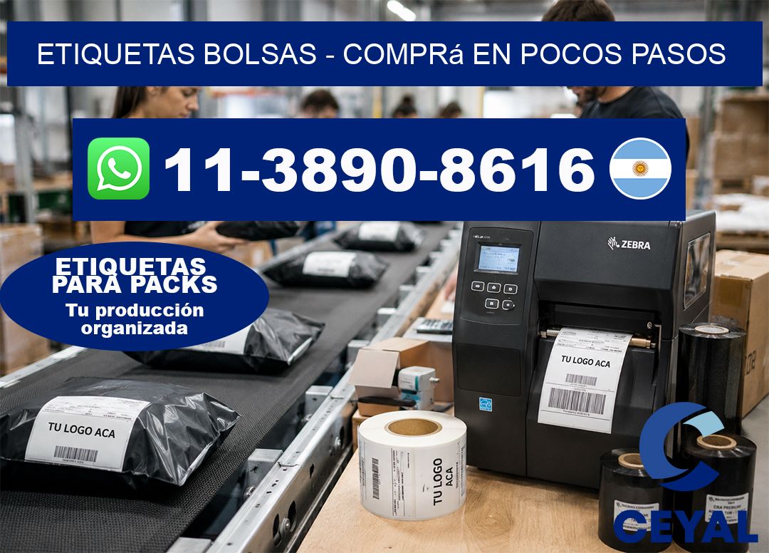 ETIQUETAS BOLSAS - Comprá en pocos pasos