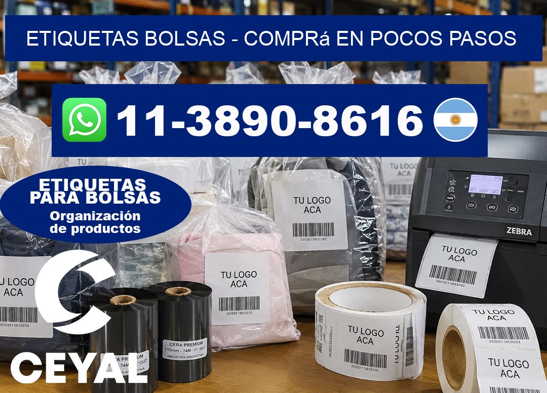 ETIQUETAS BOLSAS – Comprá en pocos pasos