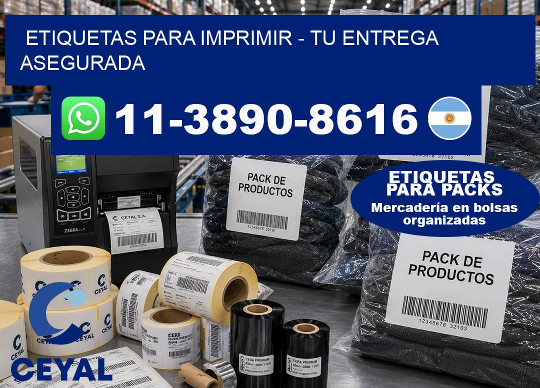 ETIQUETAS PARA IMPRIMIR - Tu entrega asegurada