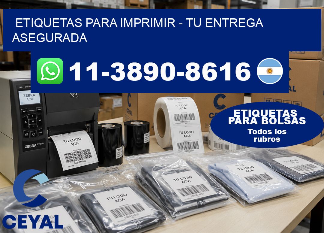 ETIQUETAS PARA IMPRIMIR – Tu entrega asegurada