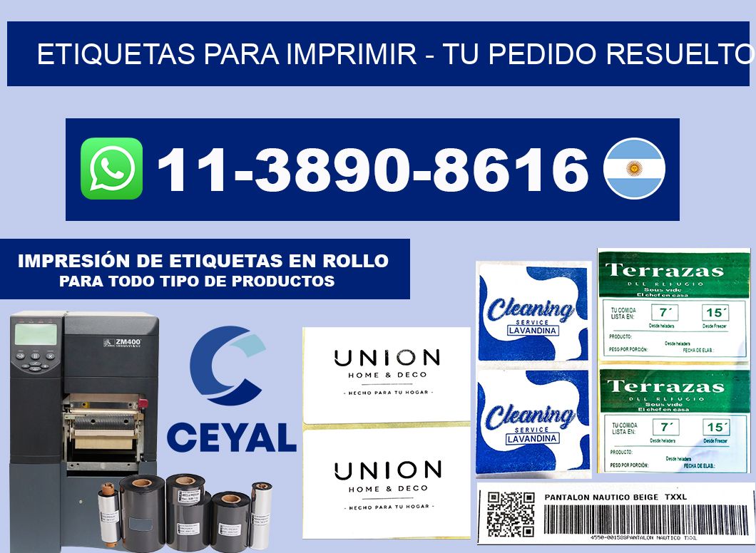 ETIQUETAS PARA IMPRIMIR - Tu pedido resuelto