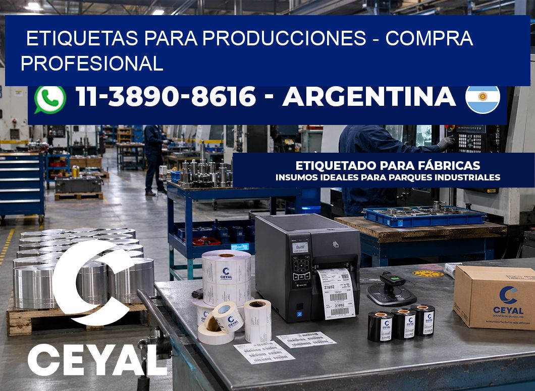 ETIQUETAS PARA PRODUCCIONES – Compra profesional