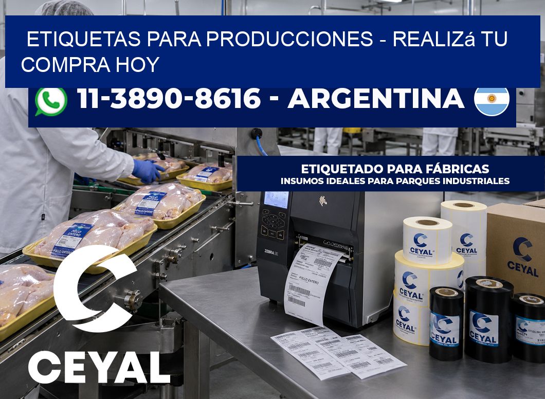 ETIQUETAS PARA PRODUCCIONES - Realizá tu compra hoy