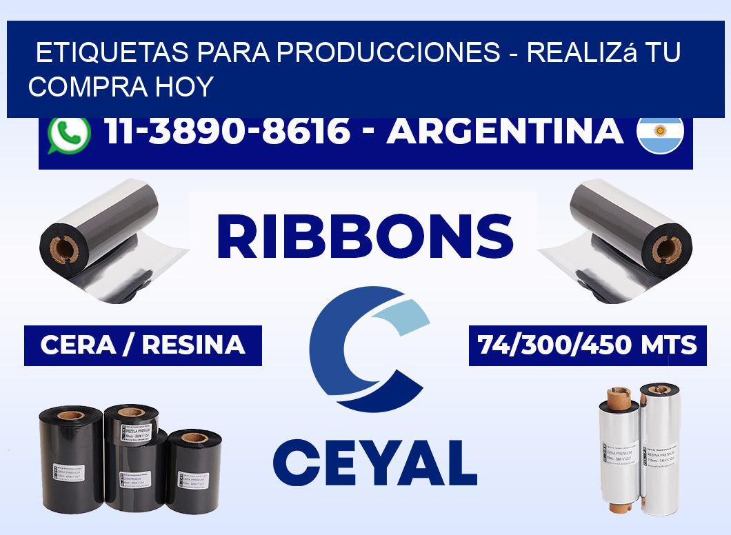 ETIQUETAS PARA PRODUCCIONES - Realizá tu compra hoy