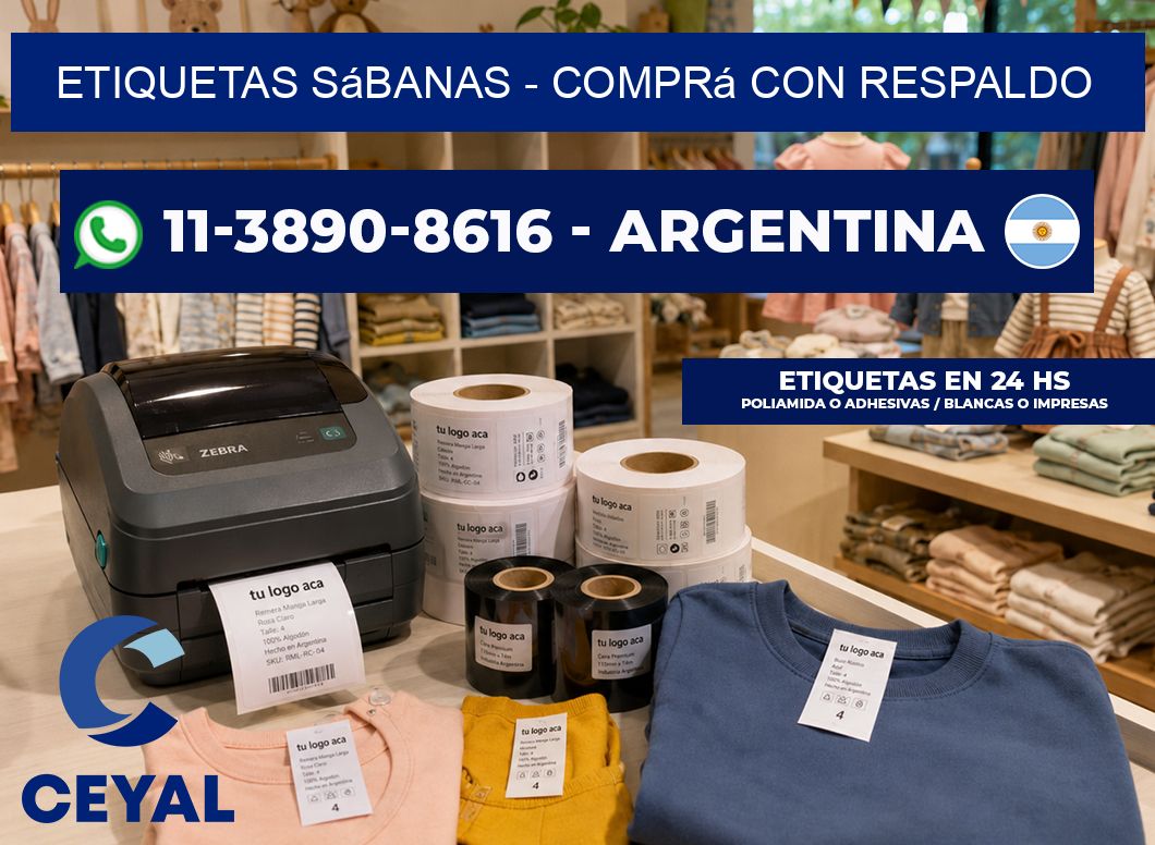 Etiquetas Sábanas - Comprá con respaldo