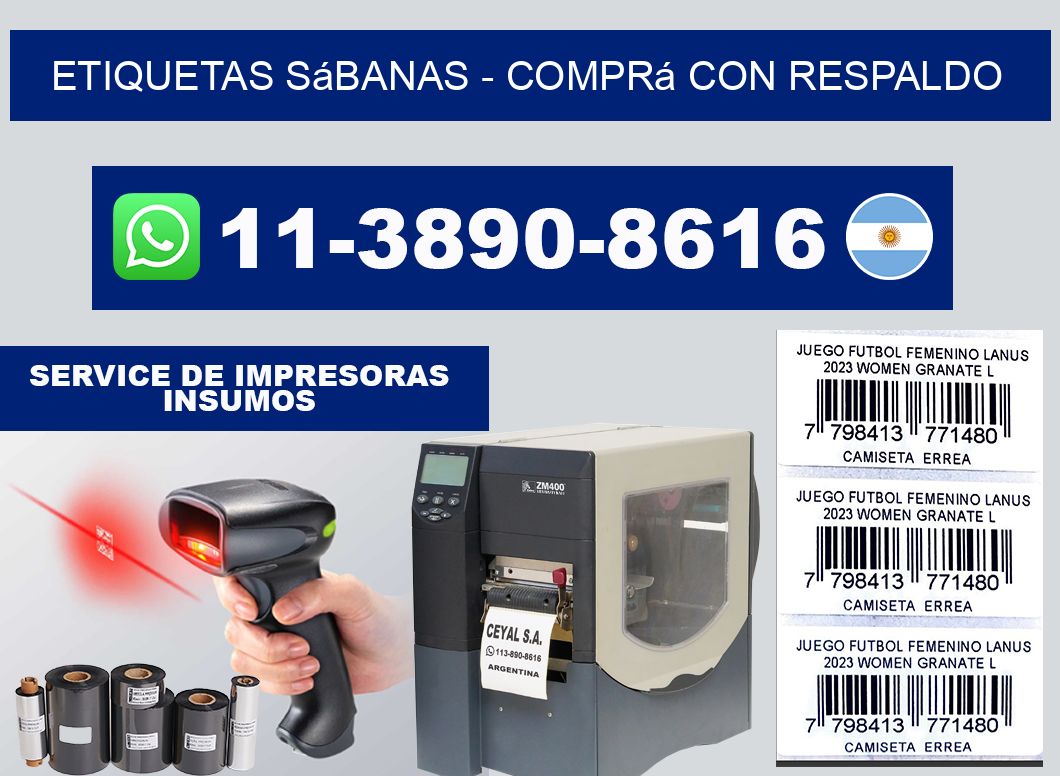 Etiquetas Sábanas - Comprá con respaldo
