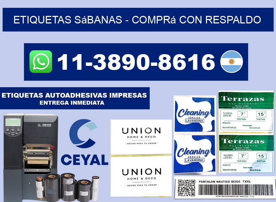 Etiquetas Sábanas - Comprá con respaldo