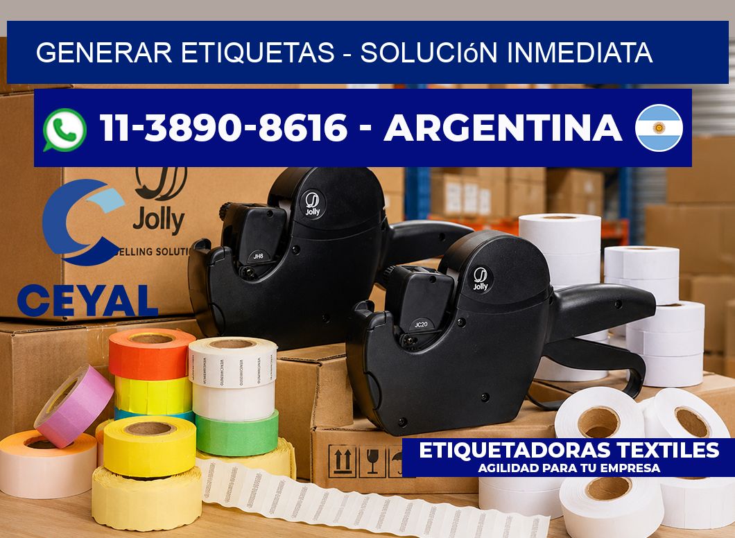GENERAR ETIQUETAS - Solución inmediata