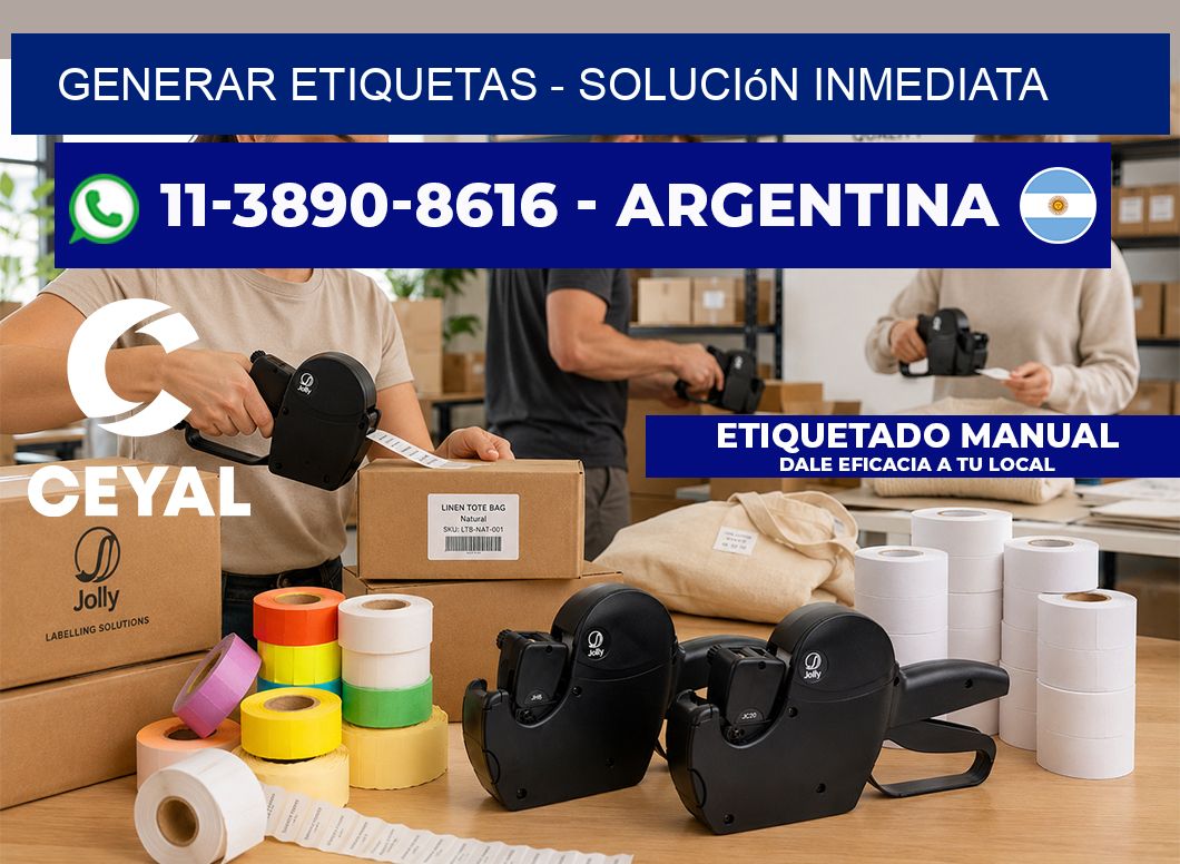 GENERAR ETIQUETAS - Solución inmediata