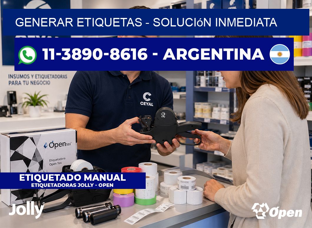 GENERAR ETIQUETAS – Solución inmediata