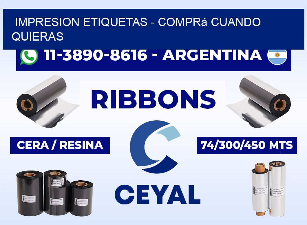 IMPRESION ETIQUETAS - Comprá cuando quieras