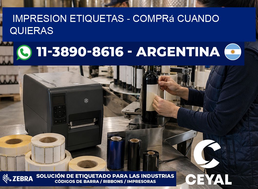 IMPRESION ETIQUETAS – Comprá cuando quieras