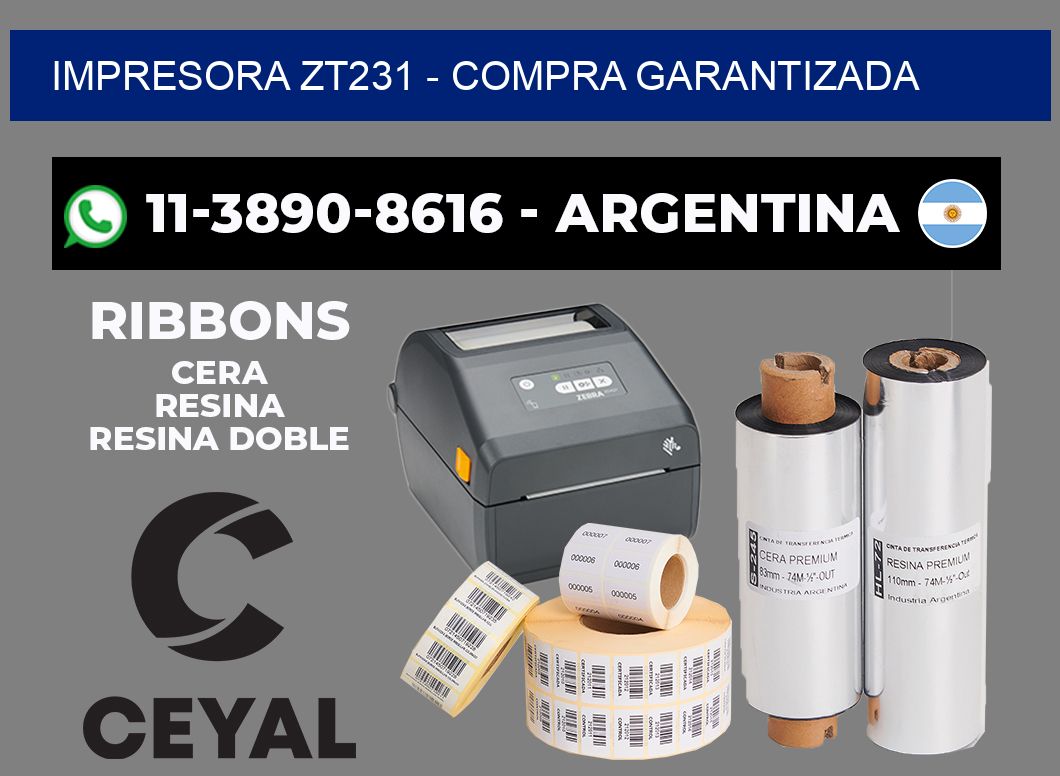 IMPRESORA ZT231 - Compra garantizada