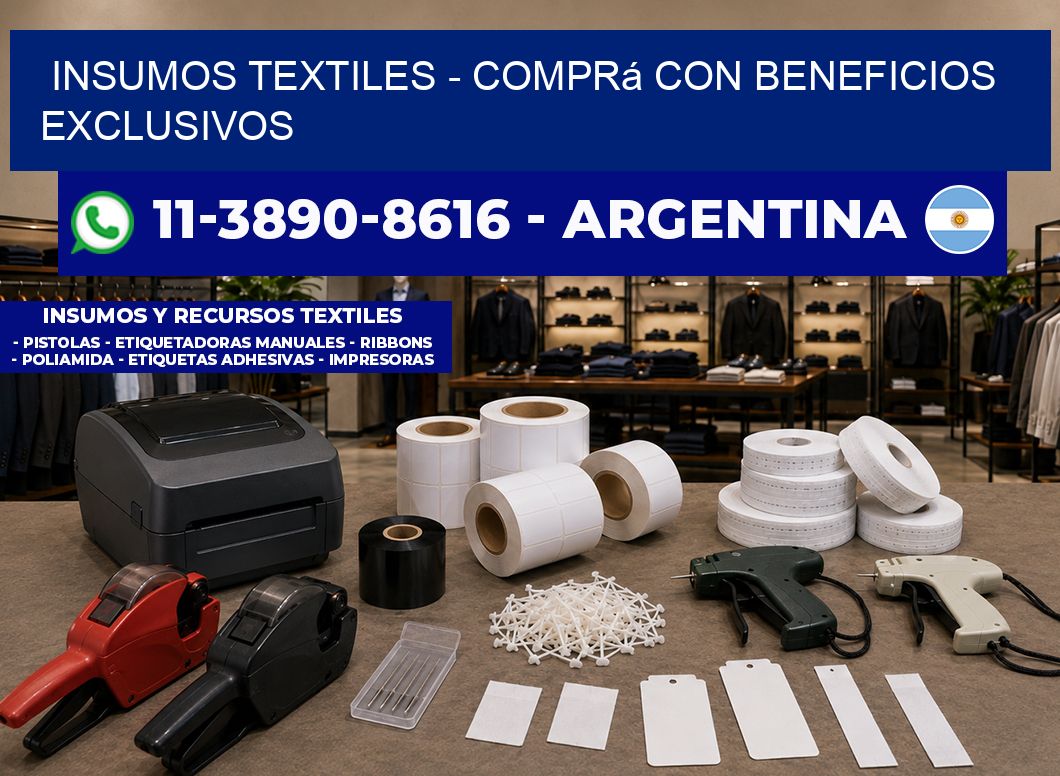 INSUMOS TEXTILES – Comprá con beneficios exclusivos