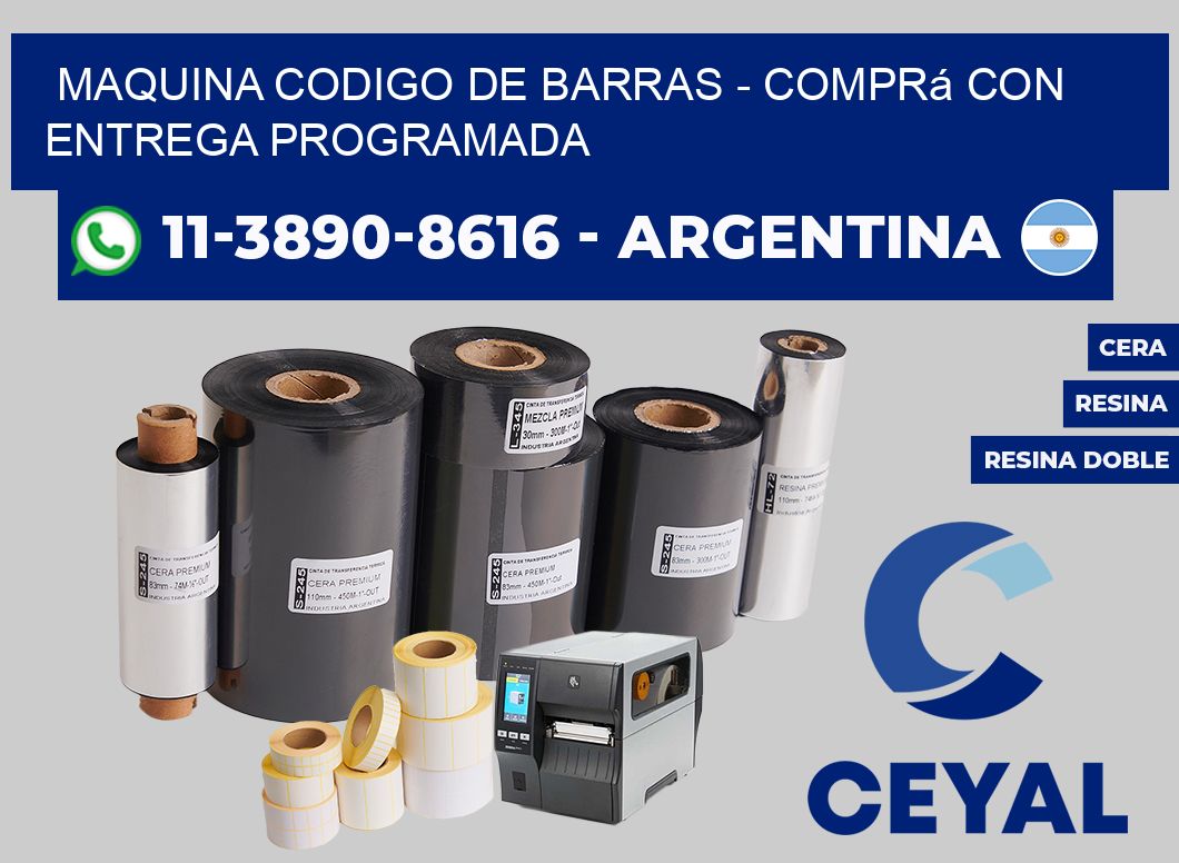 MAQUINA CODIGO DE BARRAS - Comprá con entrega programada