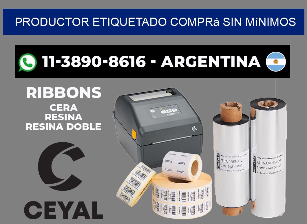 PRODUCTOR ETIQUETADO Comprá sin mínimos