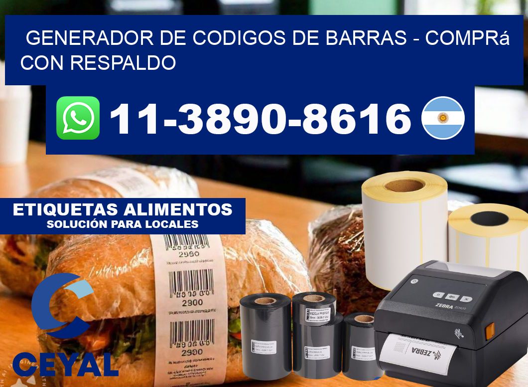 generador de codigos de barras - Comprá con respaldo