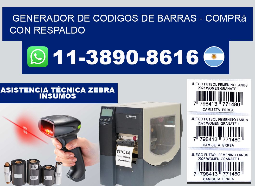 generador de codigos de barras - Comprá con respaldo