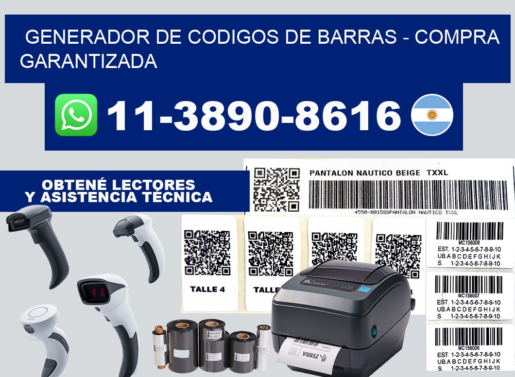 generador de codigos de barras - Compra garantizada