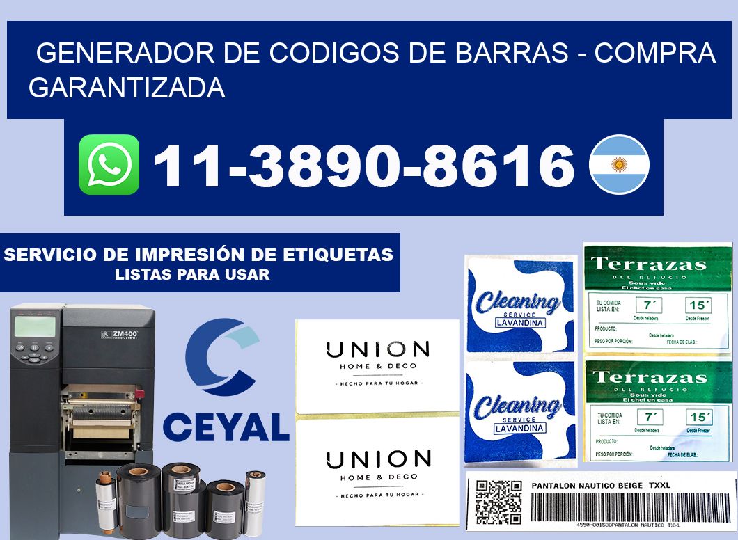 generador de codigos de barras - Compra garantizada