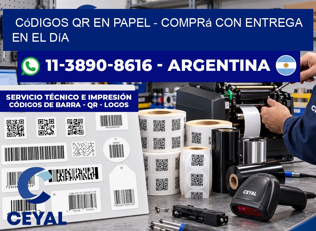 Códigos QR en Papel - Comprá con entrega en el día