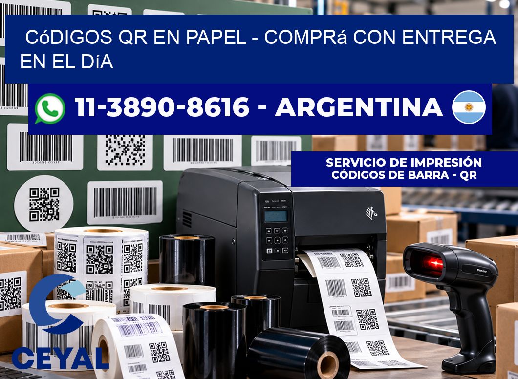 Códigos QR en Papel - Comprá con entrega en el día