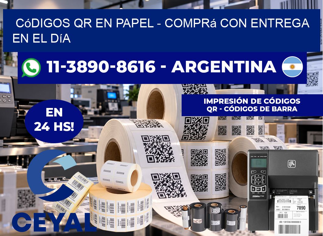Códigos QR en Papel - Comprá con entrega en el día