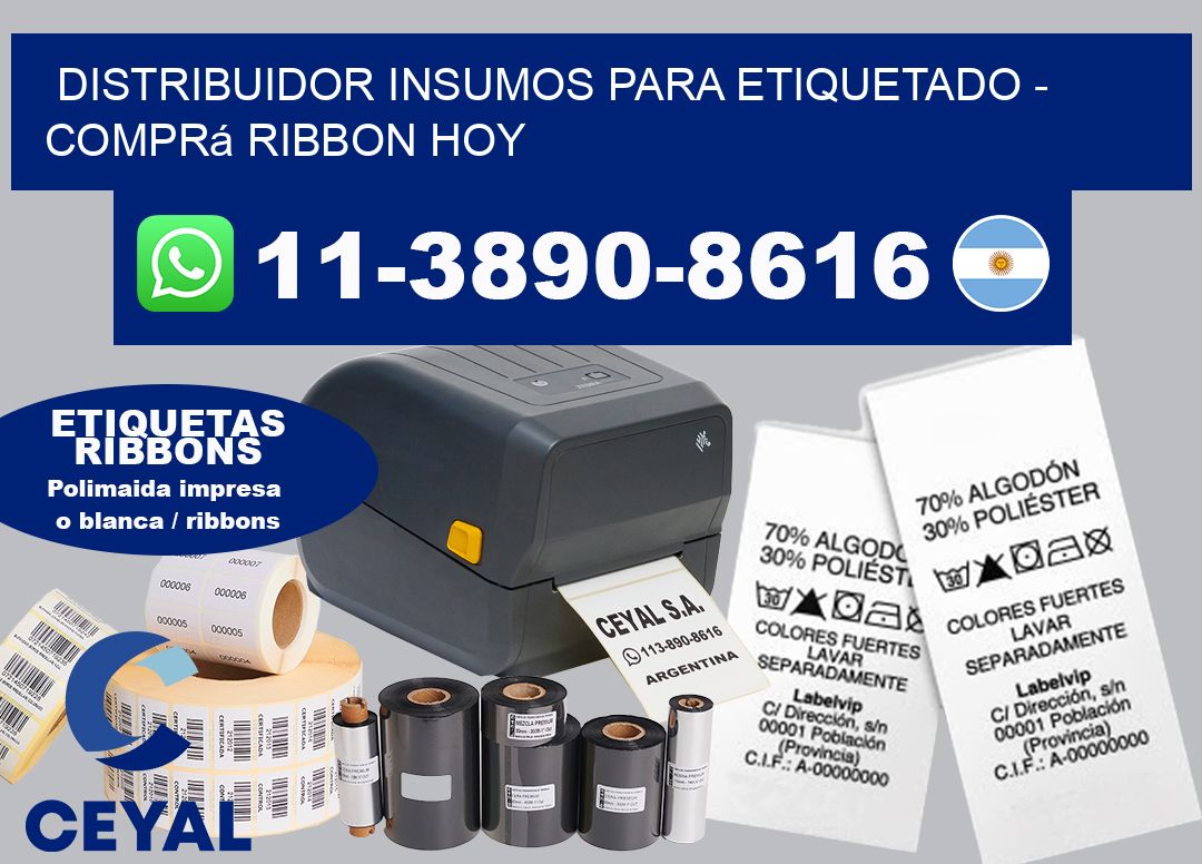 DISTRIBUIDOR INSUMOS PARA ETIQUETADO - Comprá ribbon hoy
