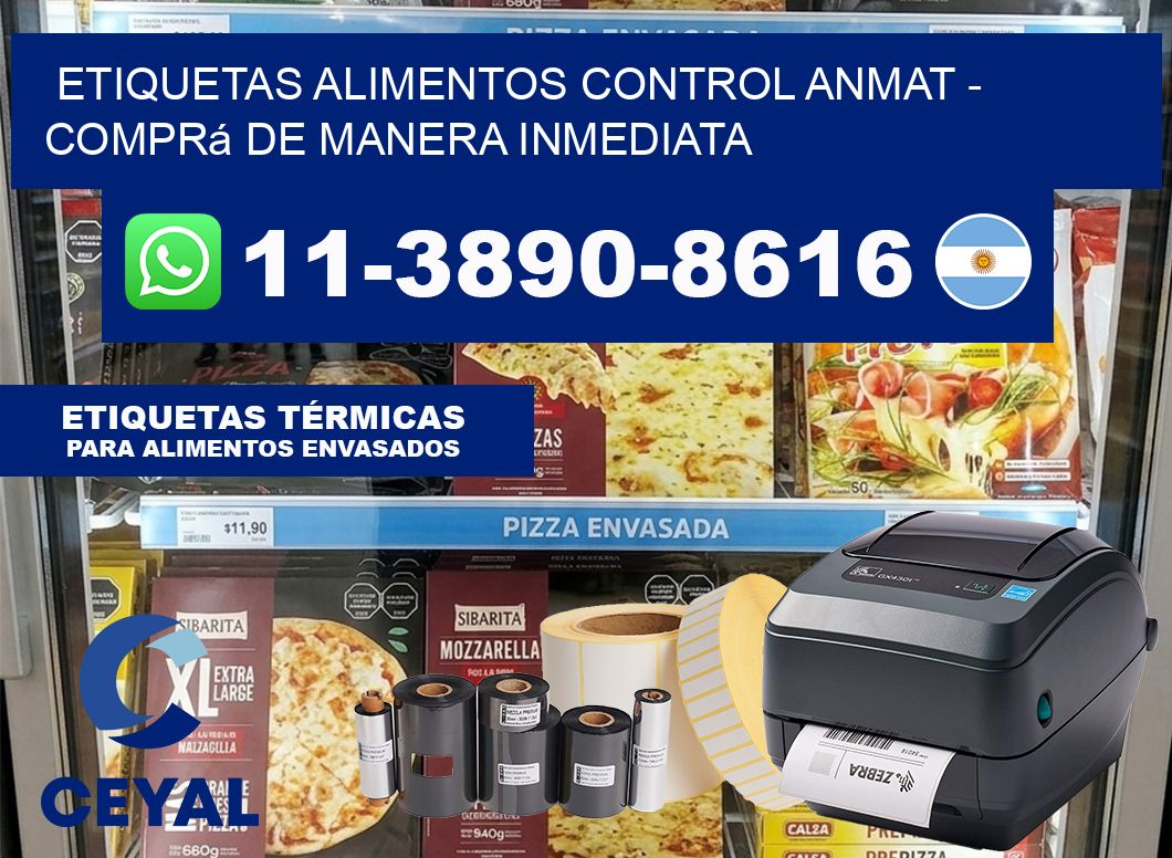 ETIQUETAS ALIMENTOS CONTROL ANMAT - Comprá de manera inmediata