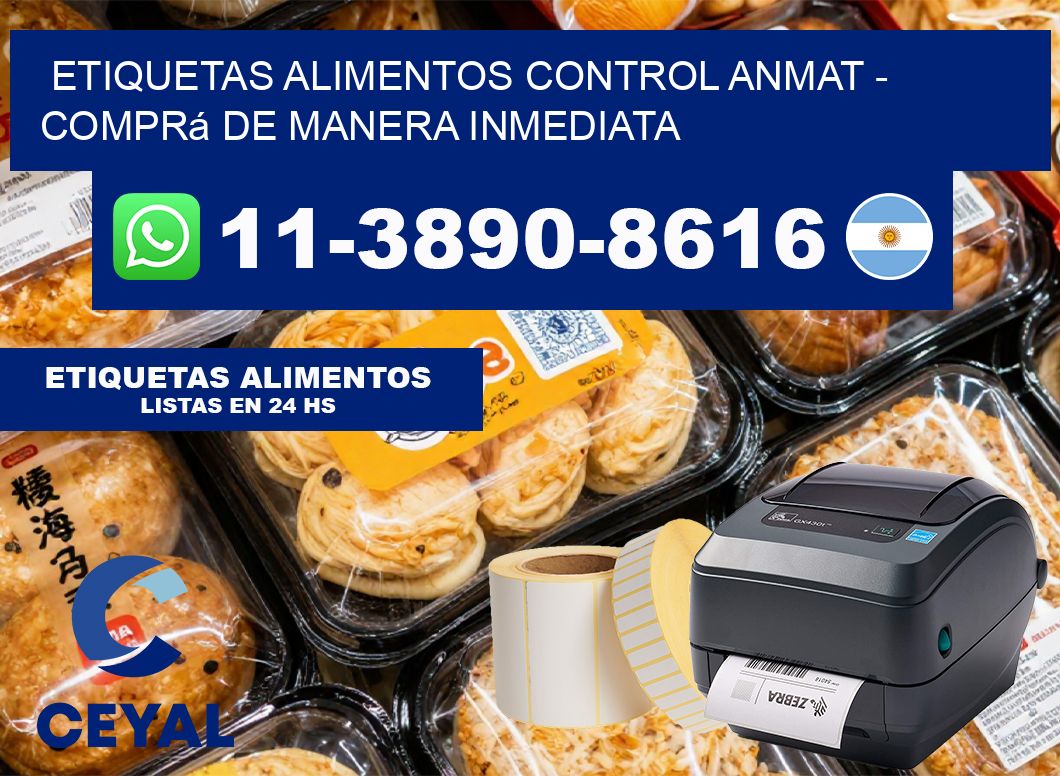 ETIQUETAS ALIMENTOS CONTROL ANMAT - Comprá de manera inmediata