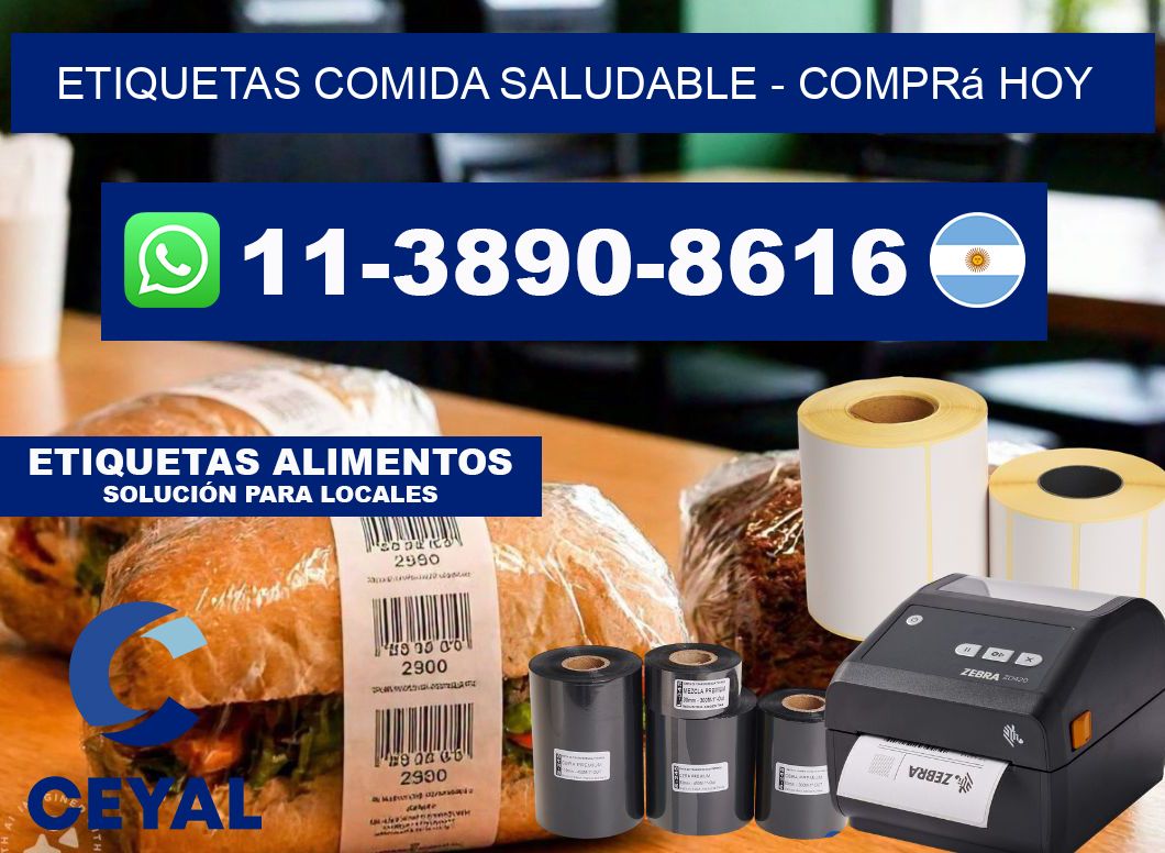 ETIQUETAS COMIDA SALUDABLE - Comprá hoy