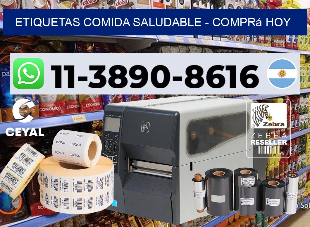 ETIQUETAS COMIDA SALUDABLE - Comprá hoy