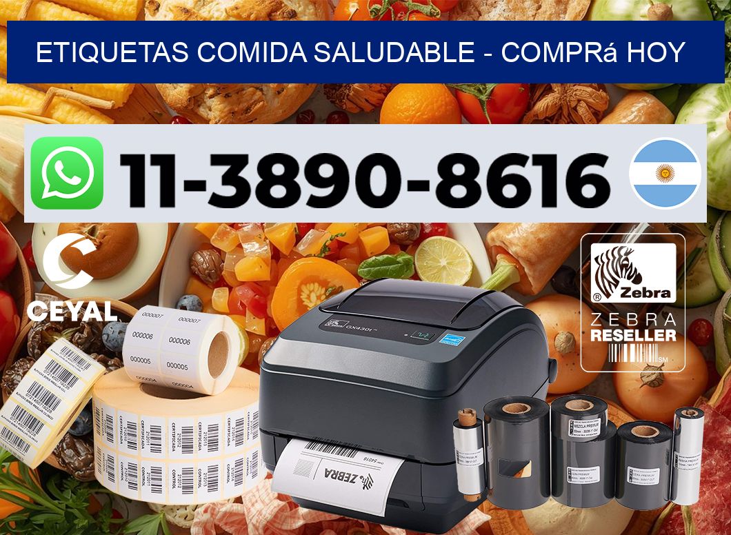 ETIQUETAS COMIDA SALUDABLE - Comprá hoy