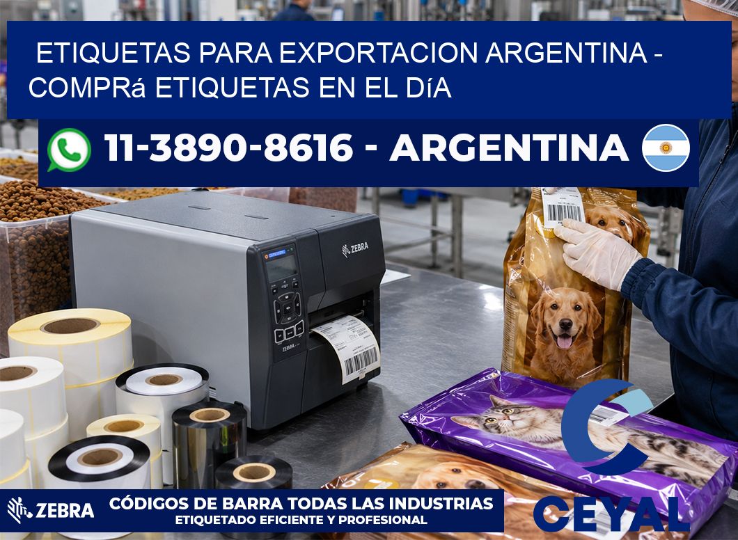 ETIQUETAS PARA EXPORTACION ARGENTINA - Comprá etiquetas en el día