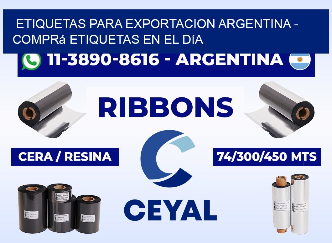 ETIQUETAS PARA EXPORTACION ARGENTINA - Comprá etiquetas en el día