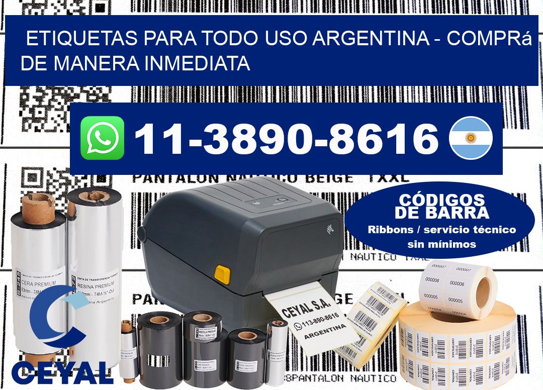 ETIQUETAS PARA TODO USO ARGENTINA - Comprá de manera inmediata
