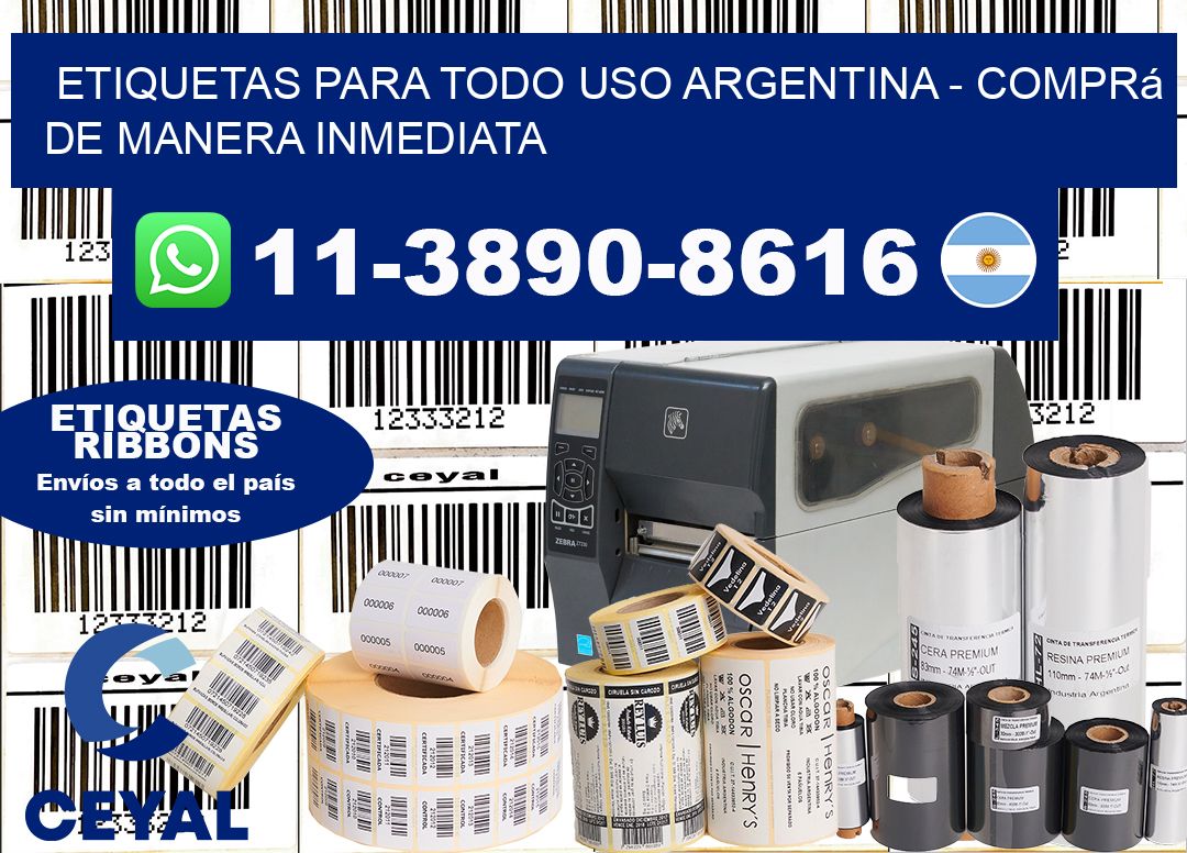 ETIQUETAS PARA TODO USO ARGENTINA – Comprá de manera inmediata