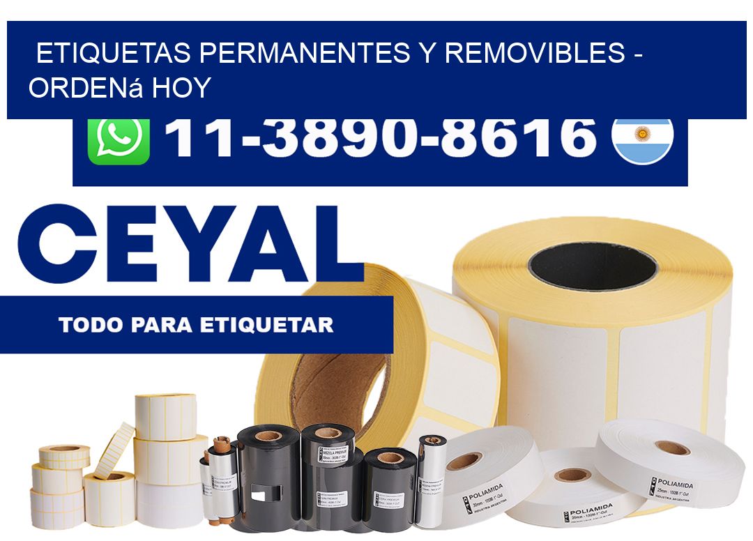 ETIQUETAS PERMANENTES Y REMOVIBLES – Ordená hoy