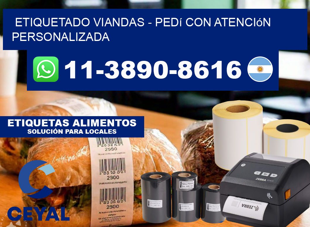 Etiquetado viandas - Pedí con atención personalizada