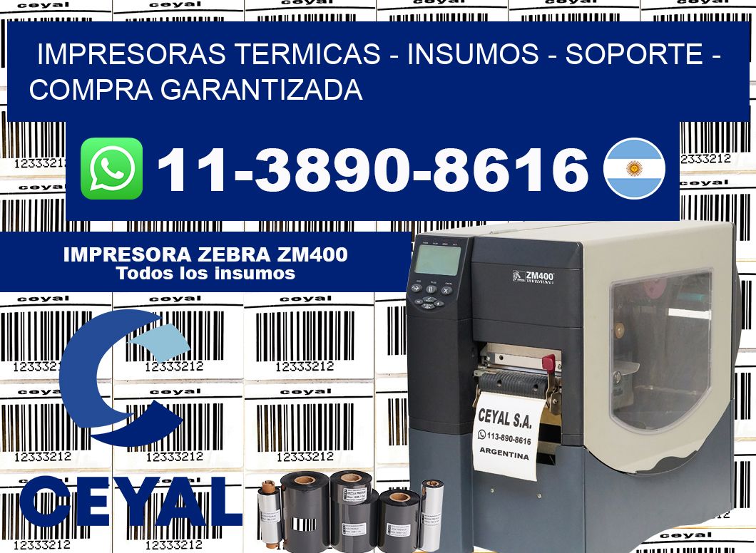 IMPRESORAS TERMICAS – INSUMOS – SOPORTE – Compra garantizada