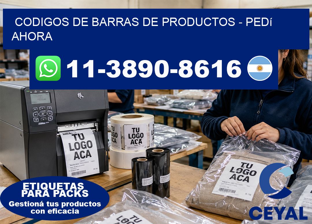 codigos de barras de productos - Pedí ahora
