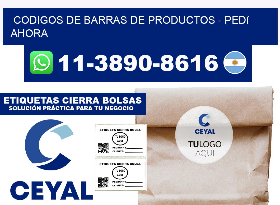 codigos de barras de productos - Pedí ahora