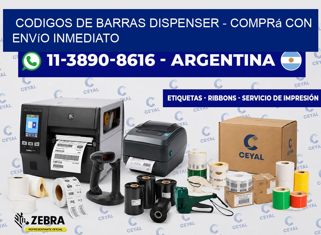 codigos de barras dispenser - Comprá con envío inmediato