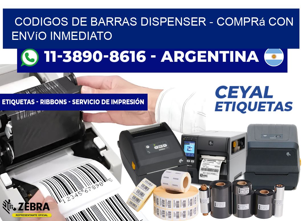 codigos de barras dispenser – Comprá con envío inmediato
