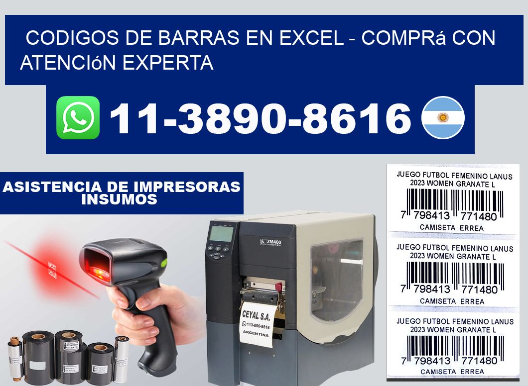 codigos de barras en excel - Comprá con atención experta