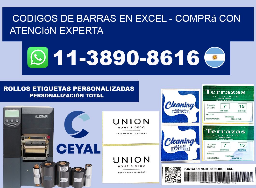 codigos de barras en excel - Comprá con atención experta