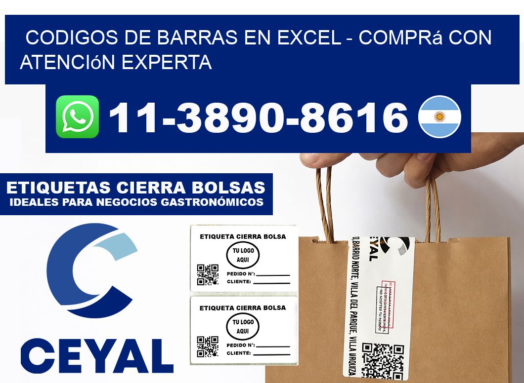 codigos de barras en excel - Comprá con atención experta