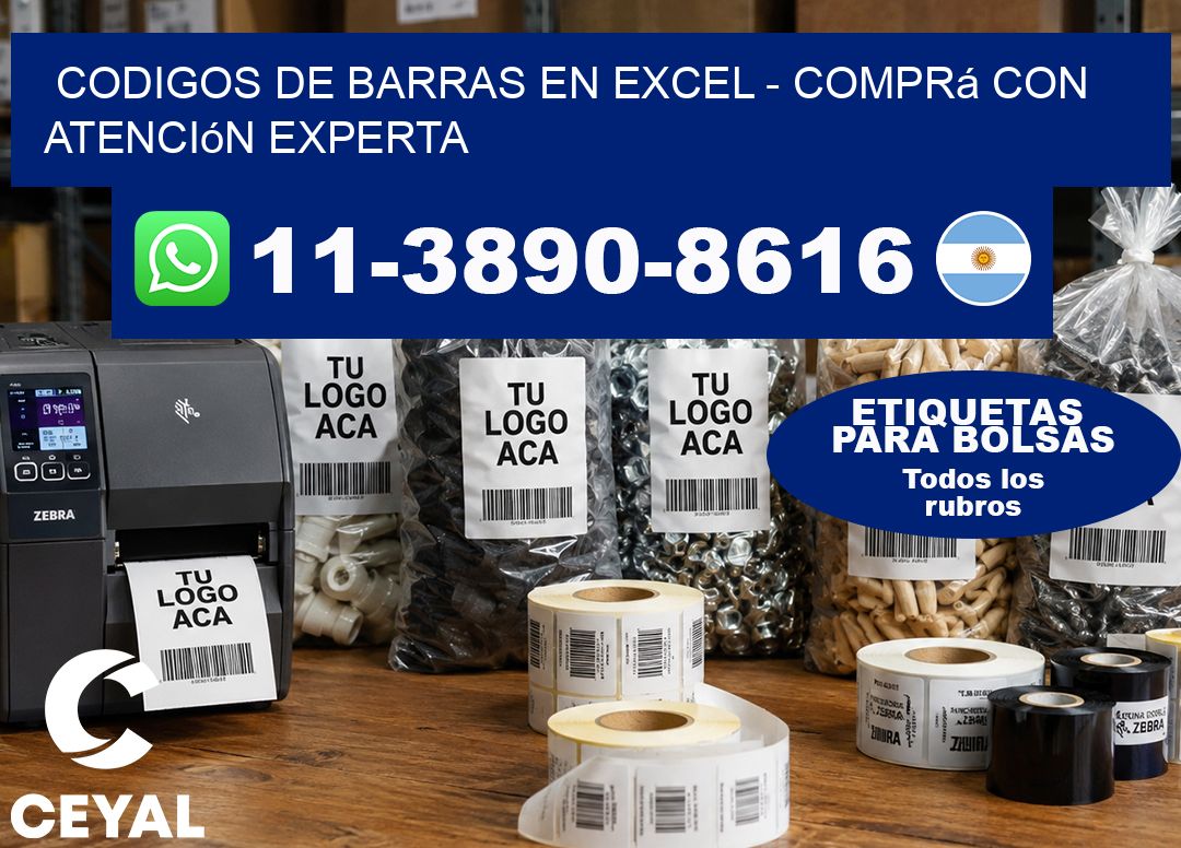 codigos de barras en excel – Comprá con atención experta