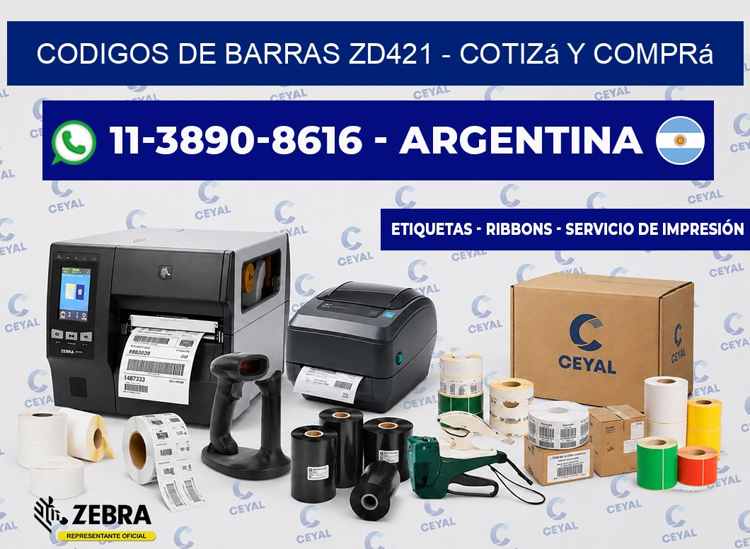 codigos de barras zd421 - Cotizá y comprá