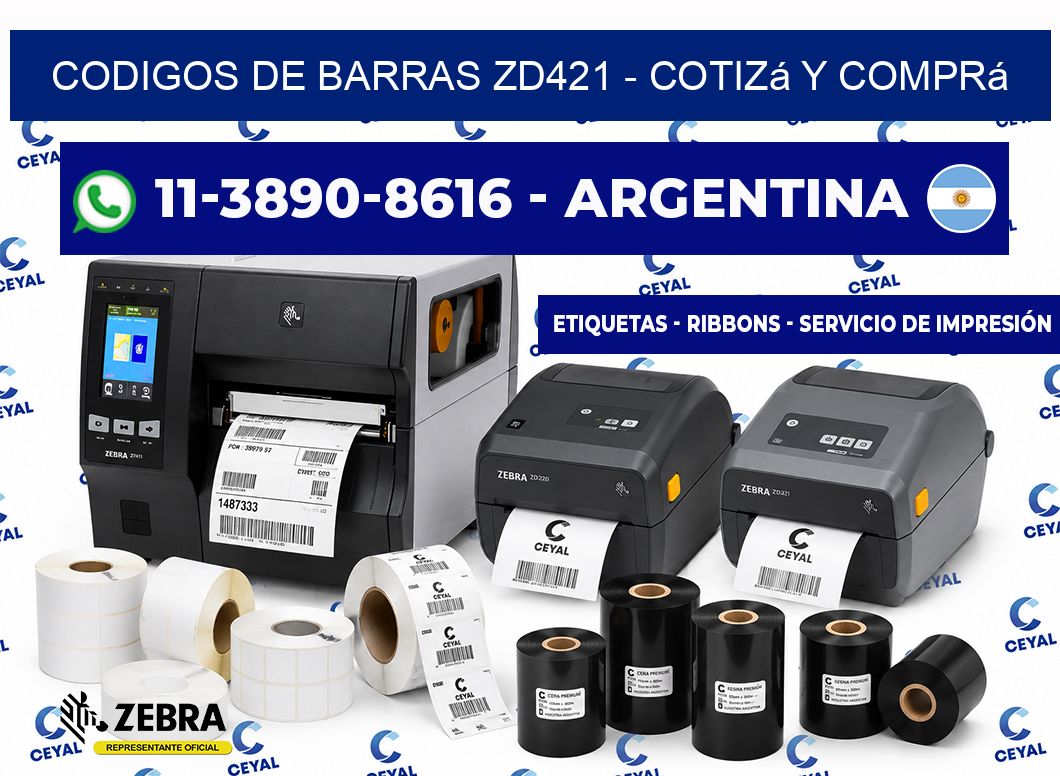 codigos de barras zd421 - Cotizá y comprá
